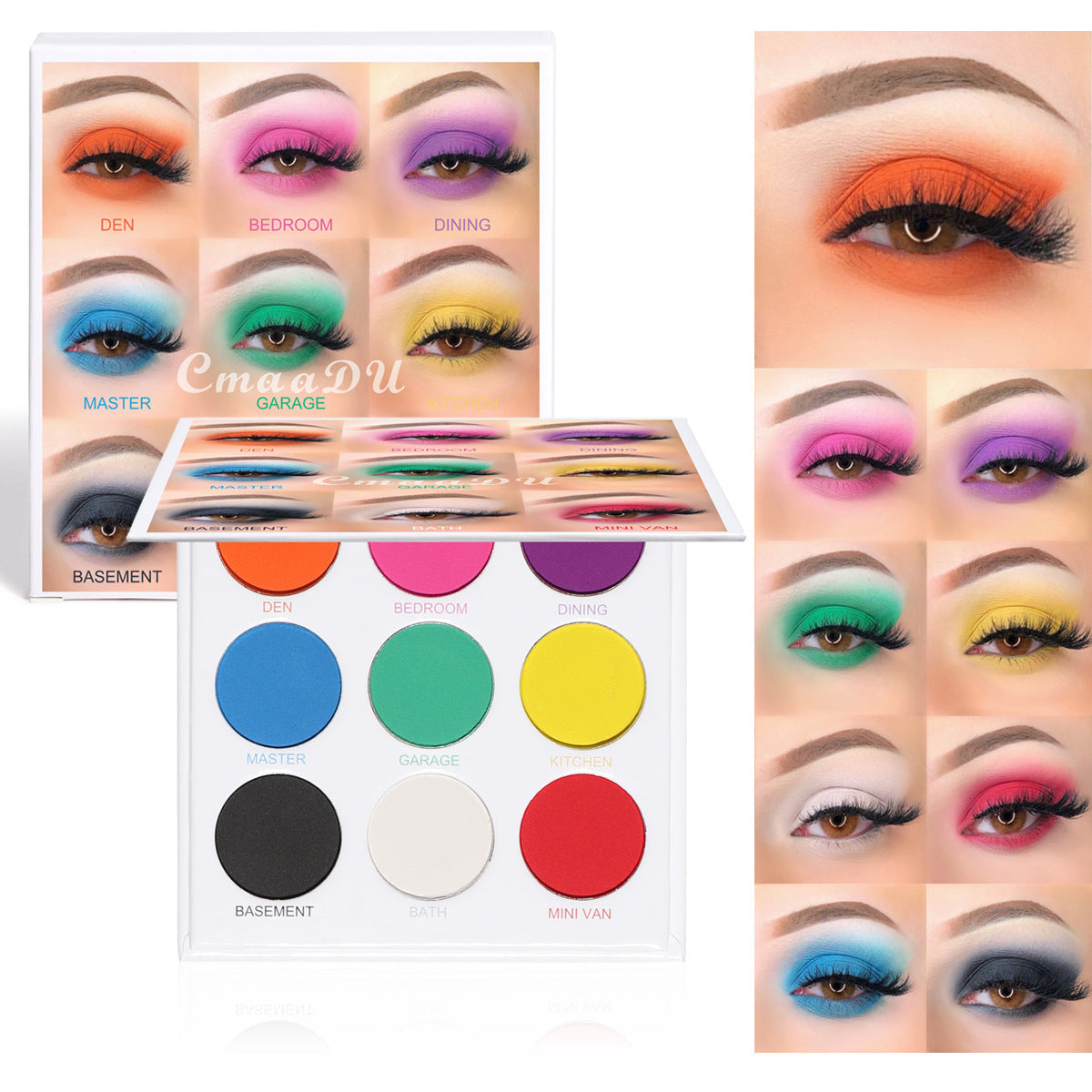 Matte And Metallic Glitter Eyeshadow Palette-0