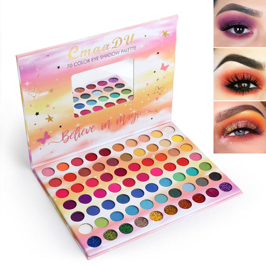 Matte Glitter Metal Eyeshadow Palette-0