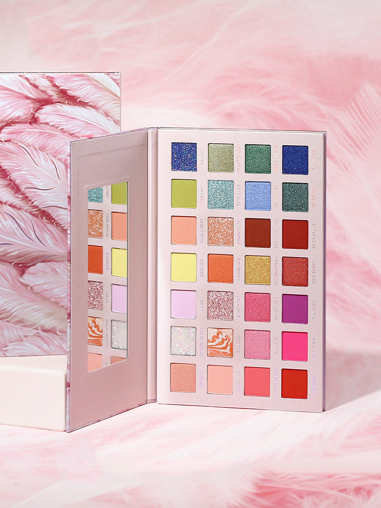 Matte Sparkle Shimmery Crimson Eyeshadow Palette-1