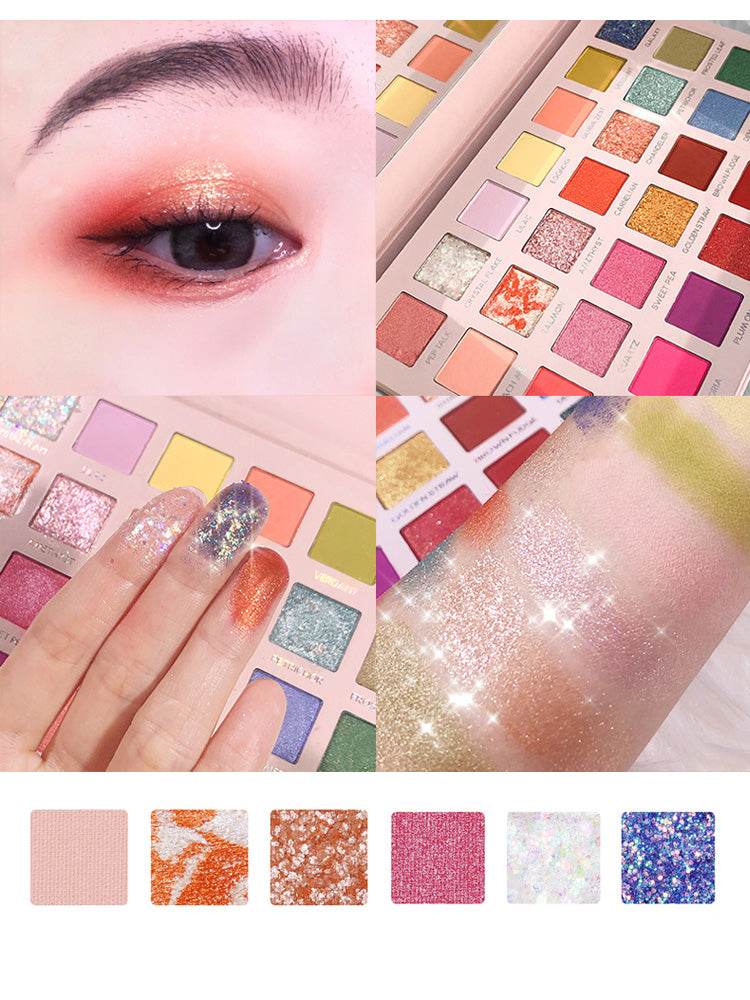 Matte Sparkle Shimmery Crimson Eyeshadow Palette-3