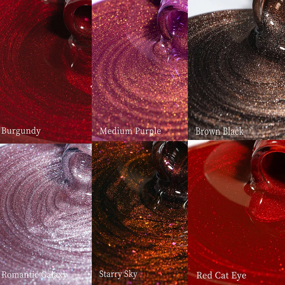 Maychao 12ml Cat Eye Gel Nail Polish Rainbow Effect-3