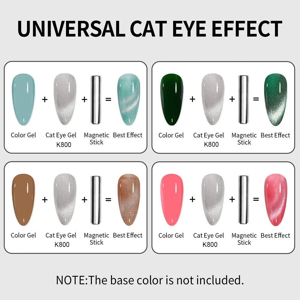 Maychao 12ml Cat Eye Gel Nail Polish Rainbow Effect-4
