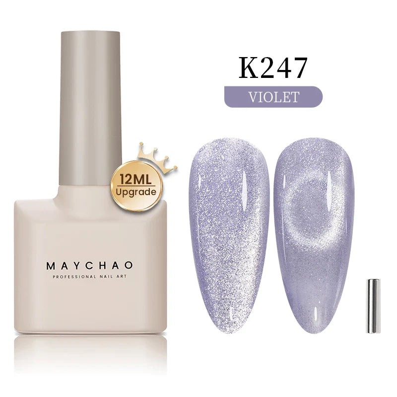 Maychao 12ml Cat Eye Gel Nail Polish Rainbow Effect-52