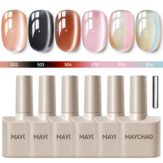 Maychao 12ml Cat Eye Gel Nail Polish Rainbow Effect-60