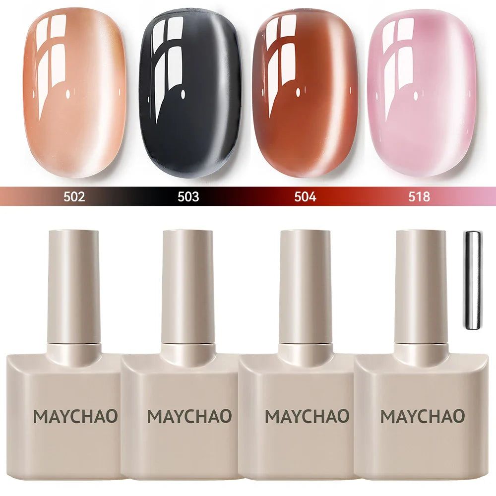 Maychao 12ml Cat Eye Gel Nail Polish Rainbow Effect-56