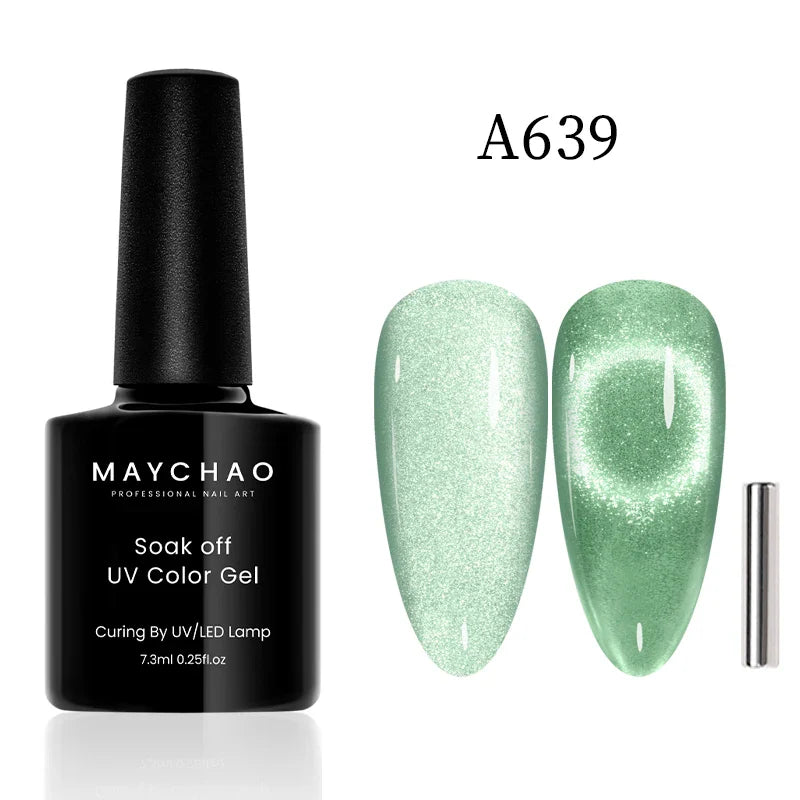 Maychao 12ml Cat Eye Gel Nail Polish Rainbow Effect-67