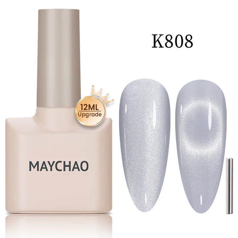 Maychao 12ml Cat Eye Gel Nail Polish Rainbow Effect-10