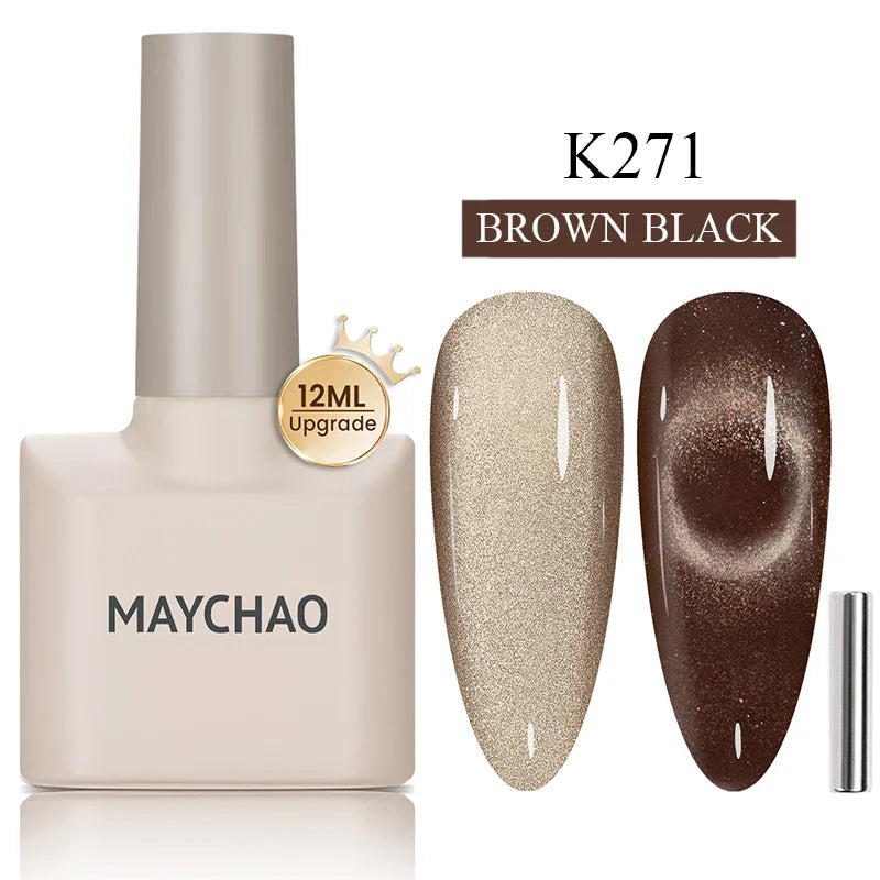 Maychao 12ml Cat Eye Gel Nail Polish Rainbow Effect-75