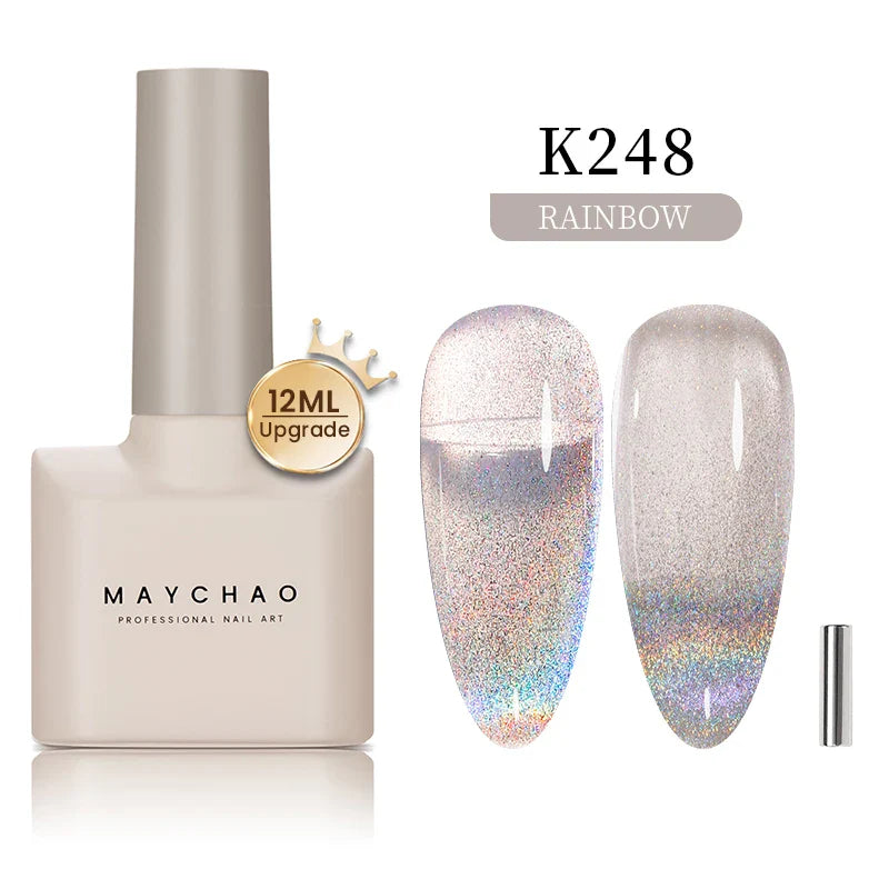 Maychao 12ml Cat Eye Gel Nail Polish Rainbow Effect-50