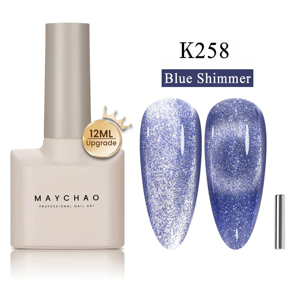 Maychao 12ml Cat Eye Gel Nail Polish Rainbow Effect-29