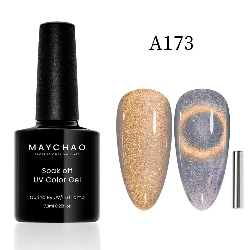 Maychao 12ml Cat Eye Gel Nail Polish Rainbow Effect-49