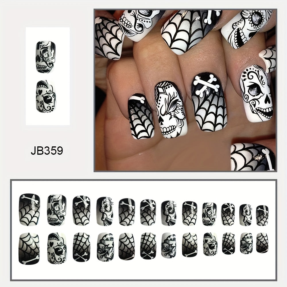 Medium Square Halloween Press-On Nails-1
