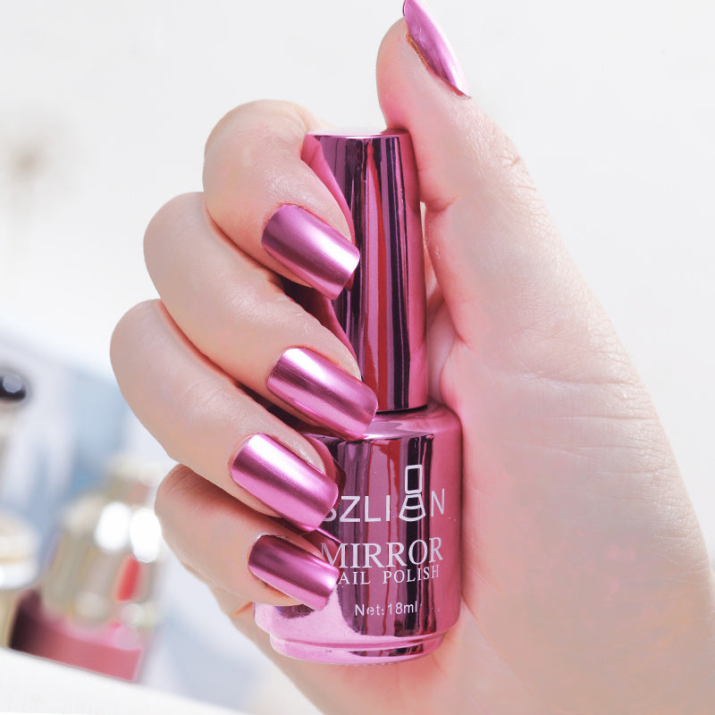 Mirror silver nail polish metal color stainless steel-1