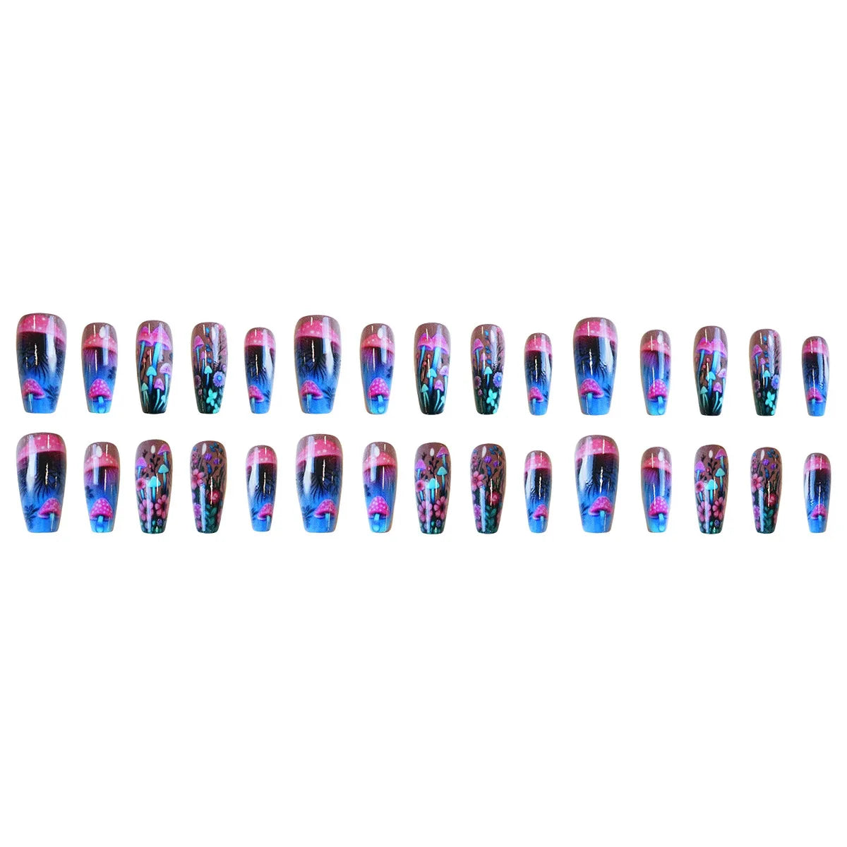 Mushroom Design Press on Nails Set-3
