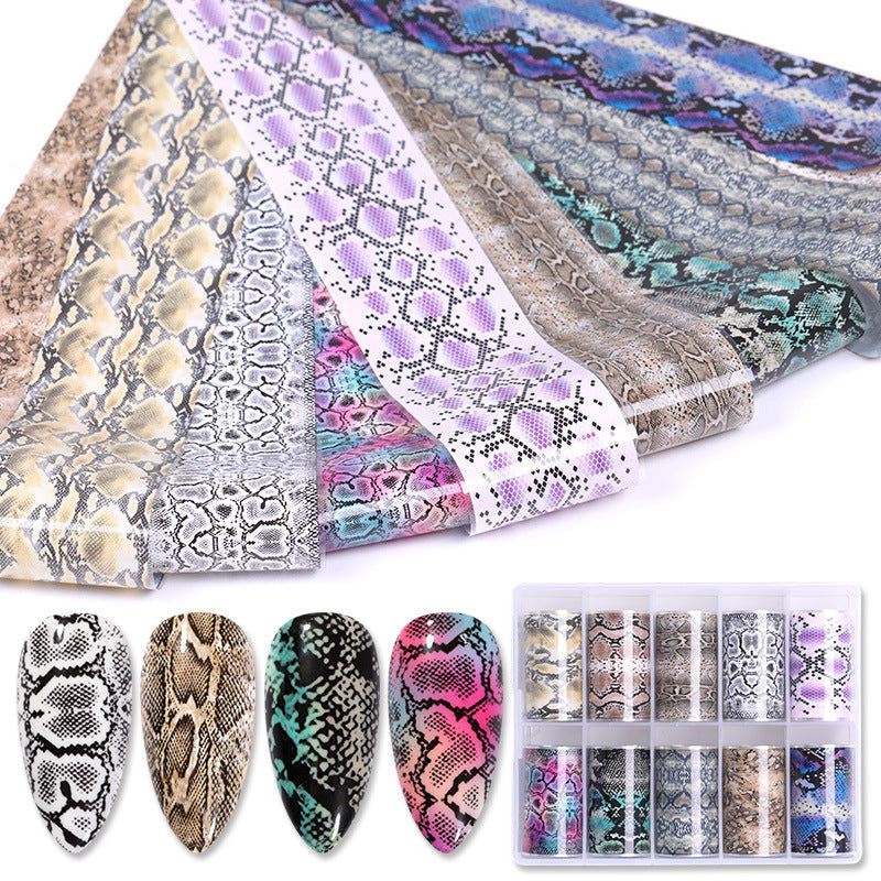 Nail Sticker Snake Paper Starry Sky-1