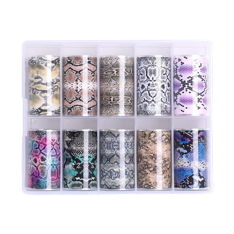 Nail Sticker Snake Paper Starry Sky-2