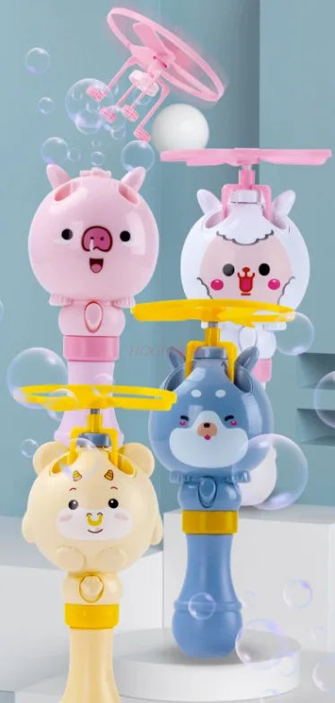 New Cute Baby Bubble Blowing Bamboo-copter Machine Toys-2
