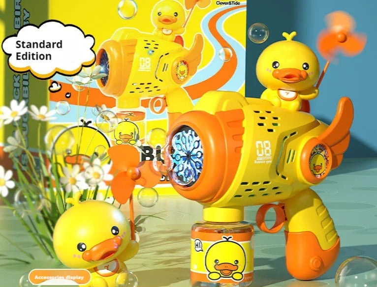 New Little Yellow Duck Bubble Gun Toy-6