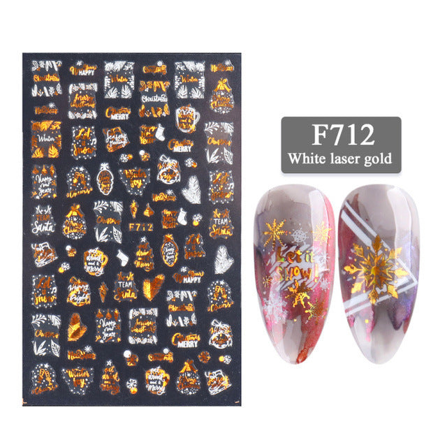 New Nail Stickers 3D Christmas Series-2