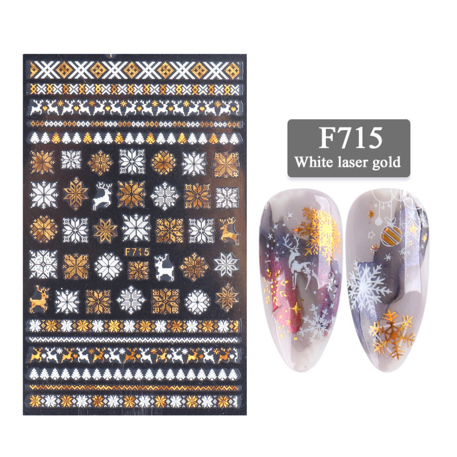 New Nail Stickers 3D Christmas Series-4