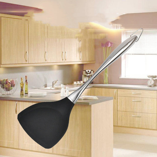 Non-Stick Silicone Spatula with Stainless Steel Handle-0