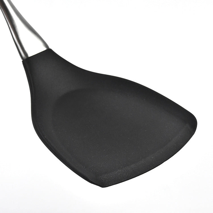 Non-Stick Silicone Spatula with Stainless Steel Handle-3