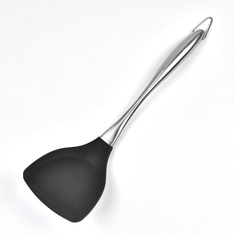 Non-Stick Silicone Spatula with Stainless Steel Handle-4