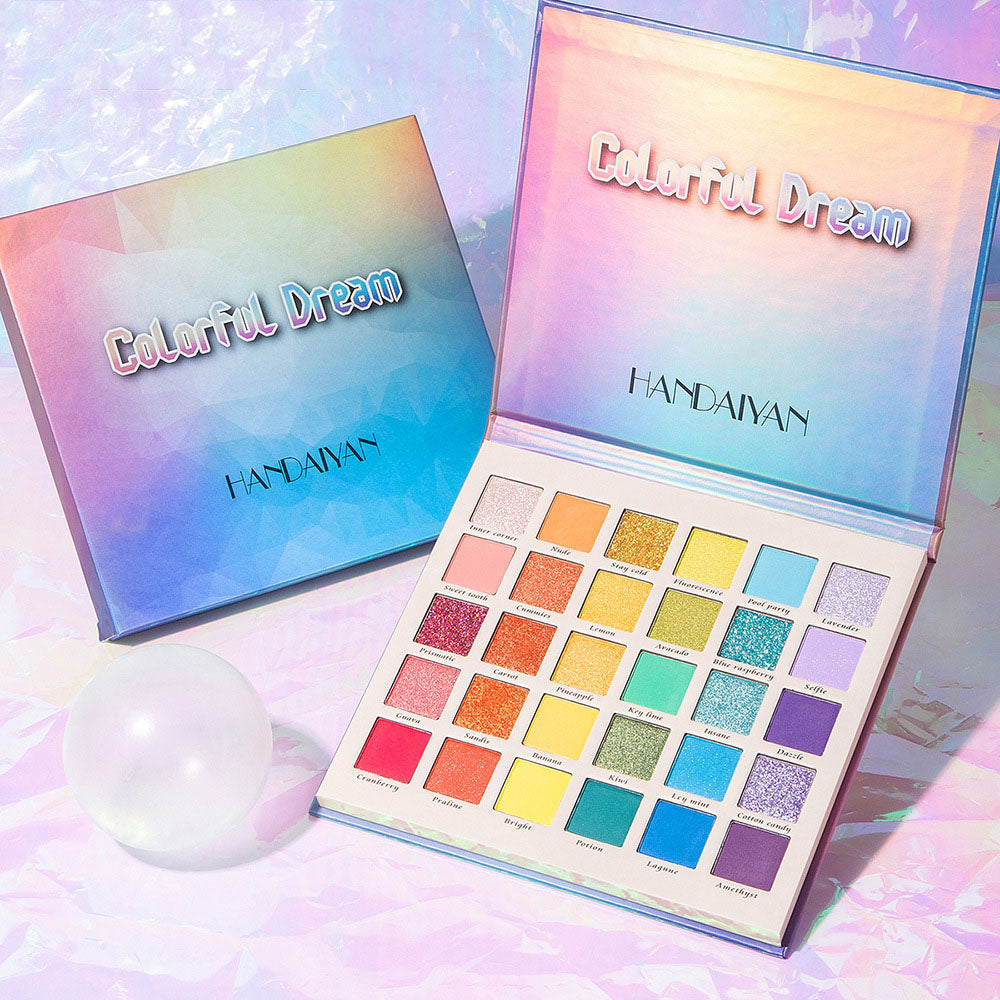 Pearlescent Matte Glitter 30-Color Eyeshadow Palette-1