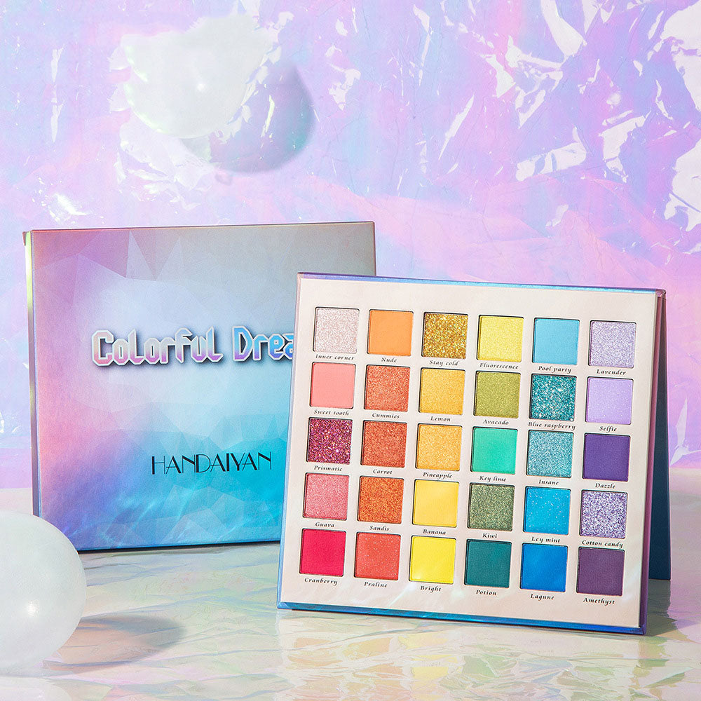 Pearlescent Matte Glitter 30-Color Eyeshadow Palette-3