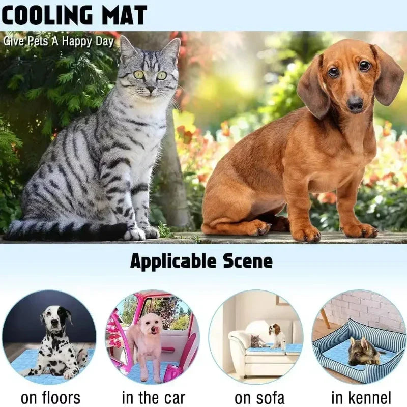 Pet Ice Silk Cooling Mat for Dogs and Cats-1