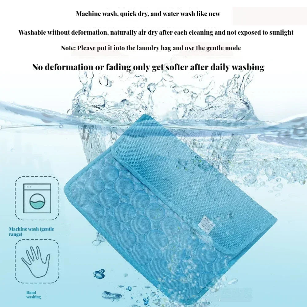 Pet Ice Silk Cooling Mat for Dogs and Cats-4
