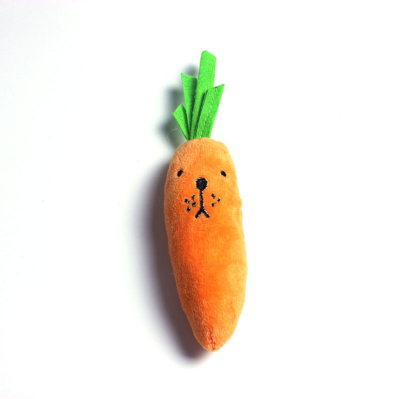 Pet Plush Chew Carrot Toy for Dental Health-2