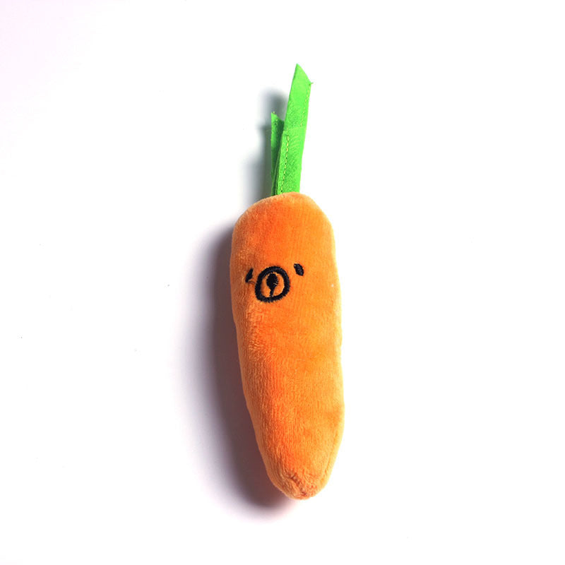 Pet Plush Chew Carrot Toy for Dental Health-3
