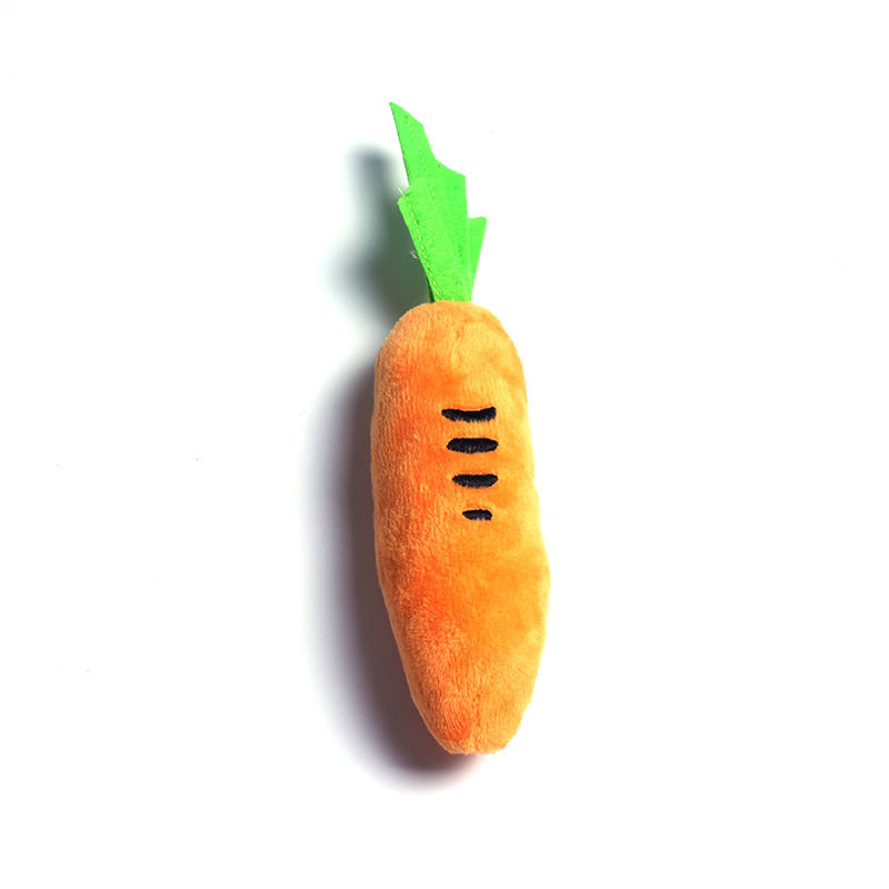Pet Plush Chew Carrot Toy for Dental Health-4