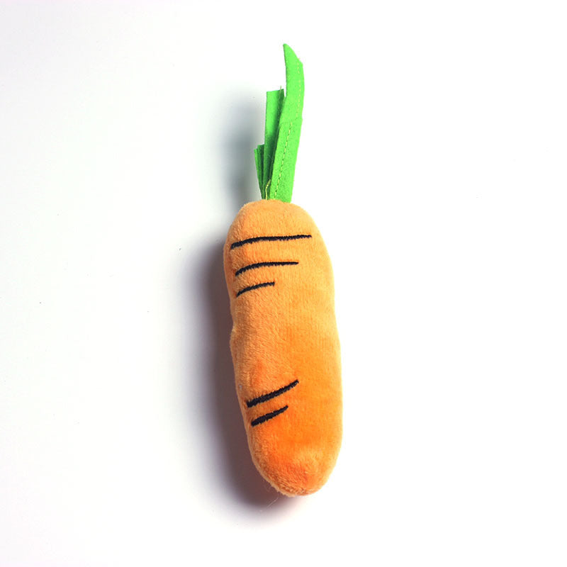 Pet Plush Chew Carrot Toy for Dental Health-5