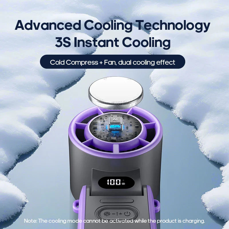 Portable 3600mAh Handheld Fan with Turbo-3