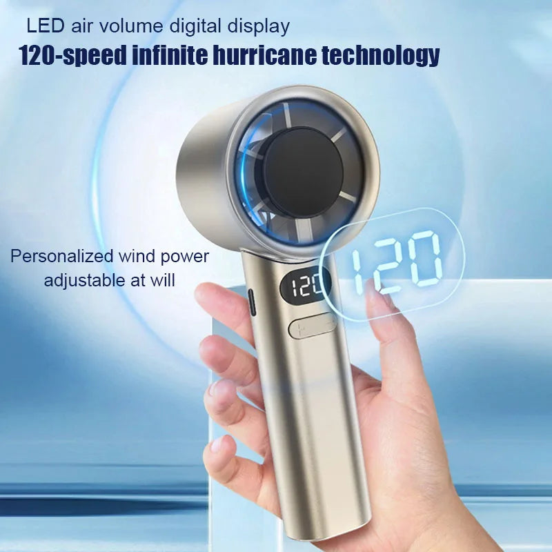 Portable Bladeless Hand Fan USB Rechargeable-1