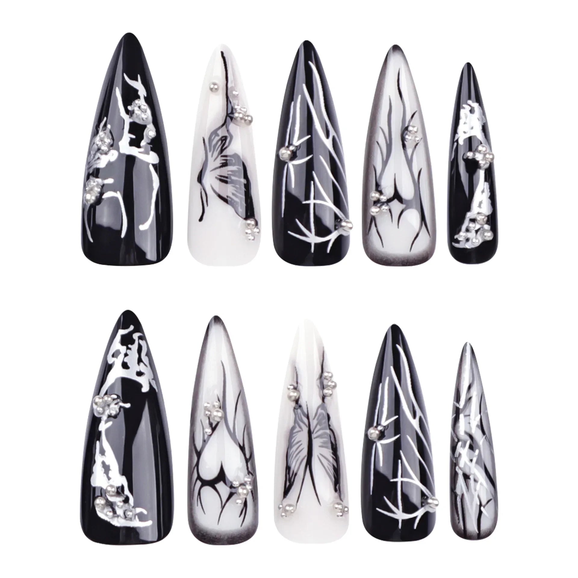Qsezeny Glam Butterfly Press-On Nails-1