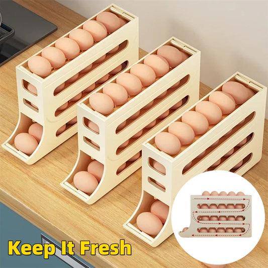 Refrigerator 4-Layer Automatic Egg Roller Sliding Tray-0