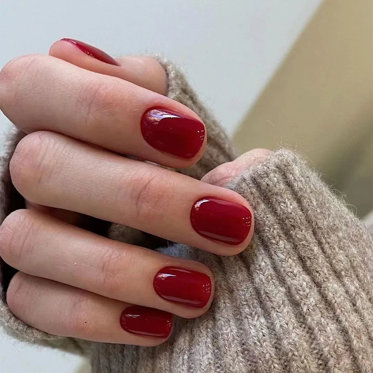 Glossy Acrylic Press On Nails-44
