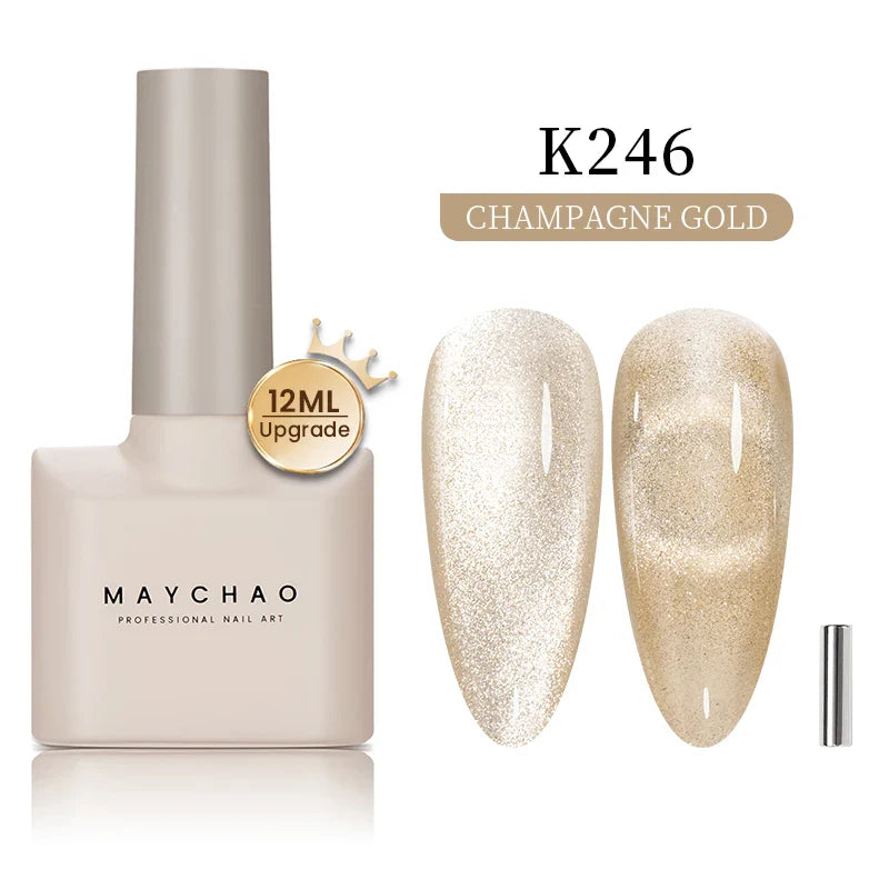 Maychao 12ml Cat Eye Gel Nail Polish Rainbow Effect-45