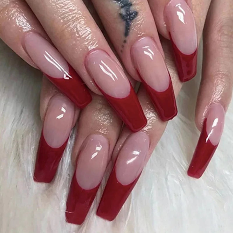 Pink Bow Press on Nails-29
