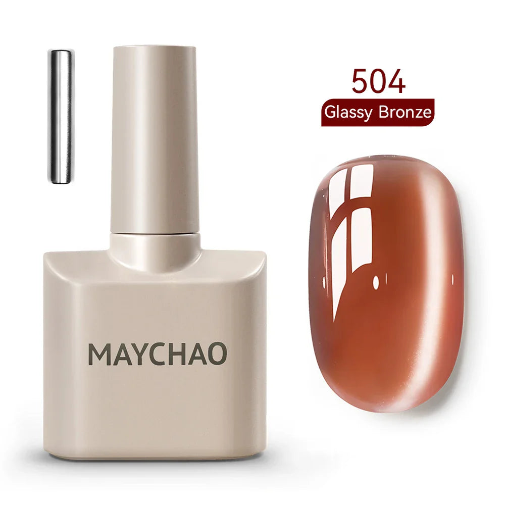 Maychao 12ml Cat Eye Gel Nail Polish Rainbow Effect-21