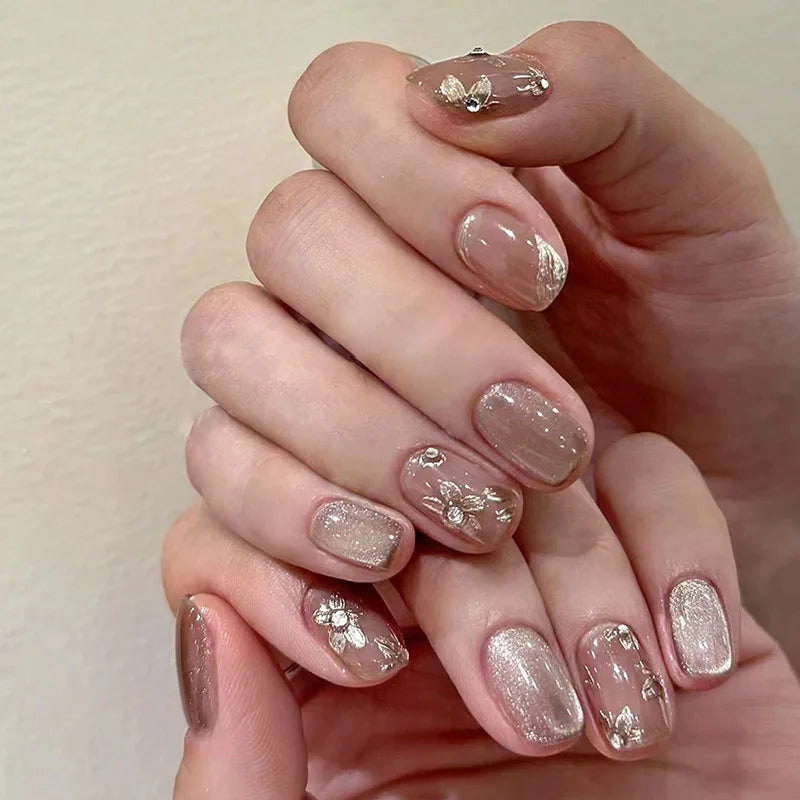 Glamourous Cat's Eye Press-On Nails-30
