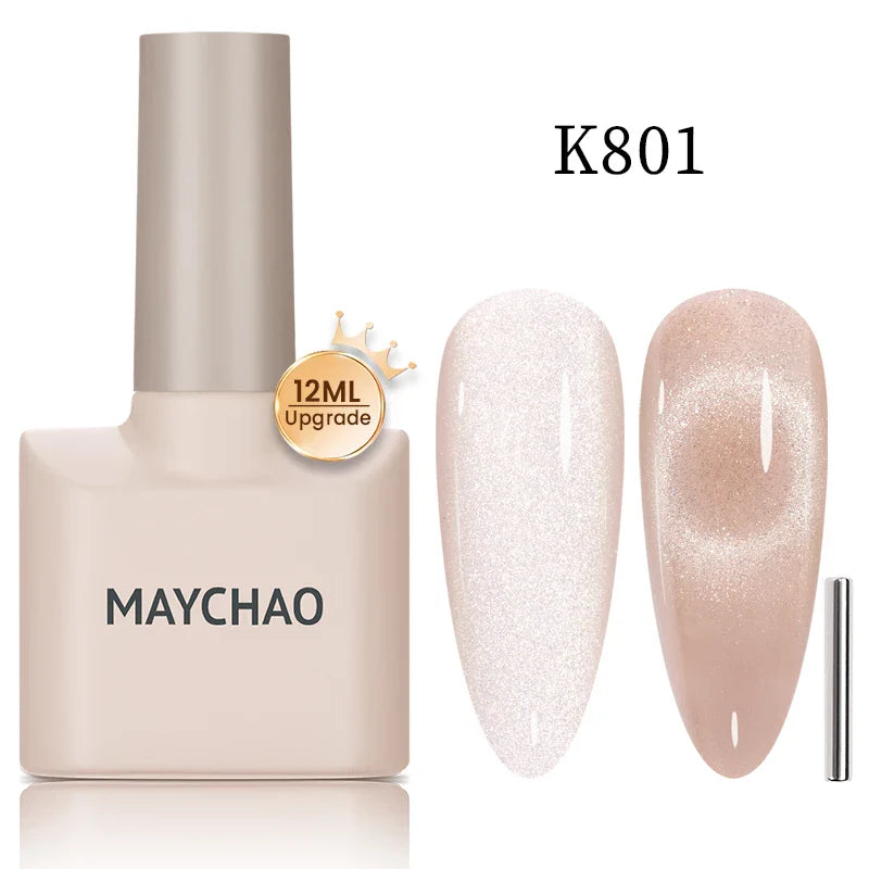 Maychao 12ml Cat Eye Gel Nail Polish Rainbow Effect-30