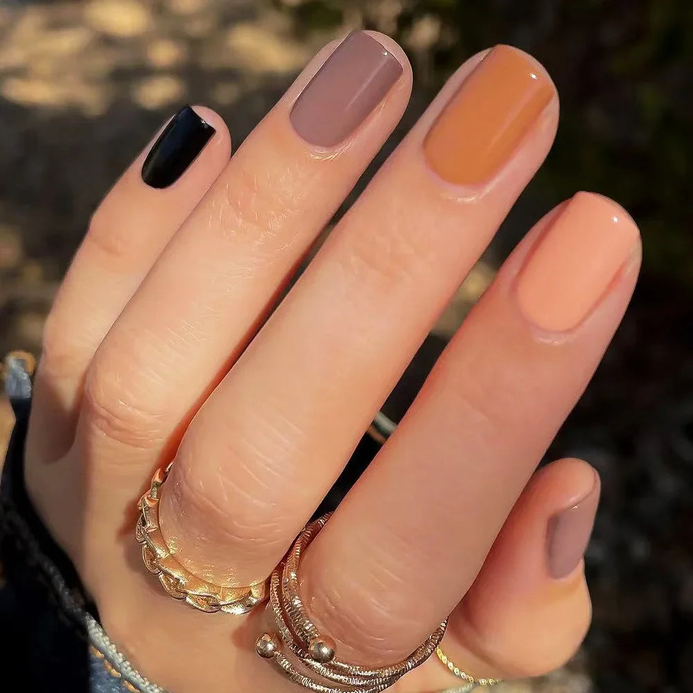 Glossy Acrylic Press On Nails-33
