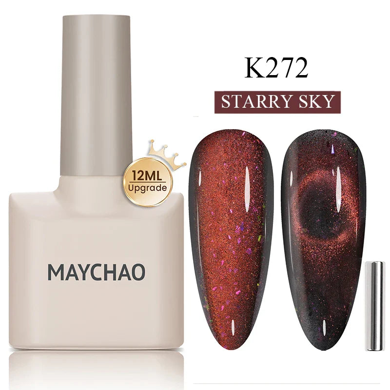 Maychao 12ml Cat Eye Gel Nail Polish Rainbow Effect-76