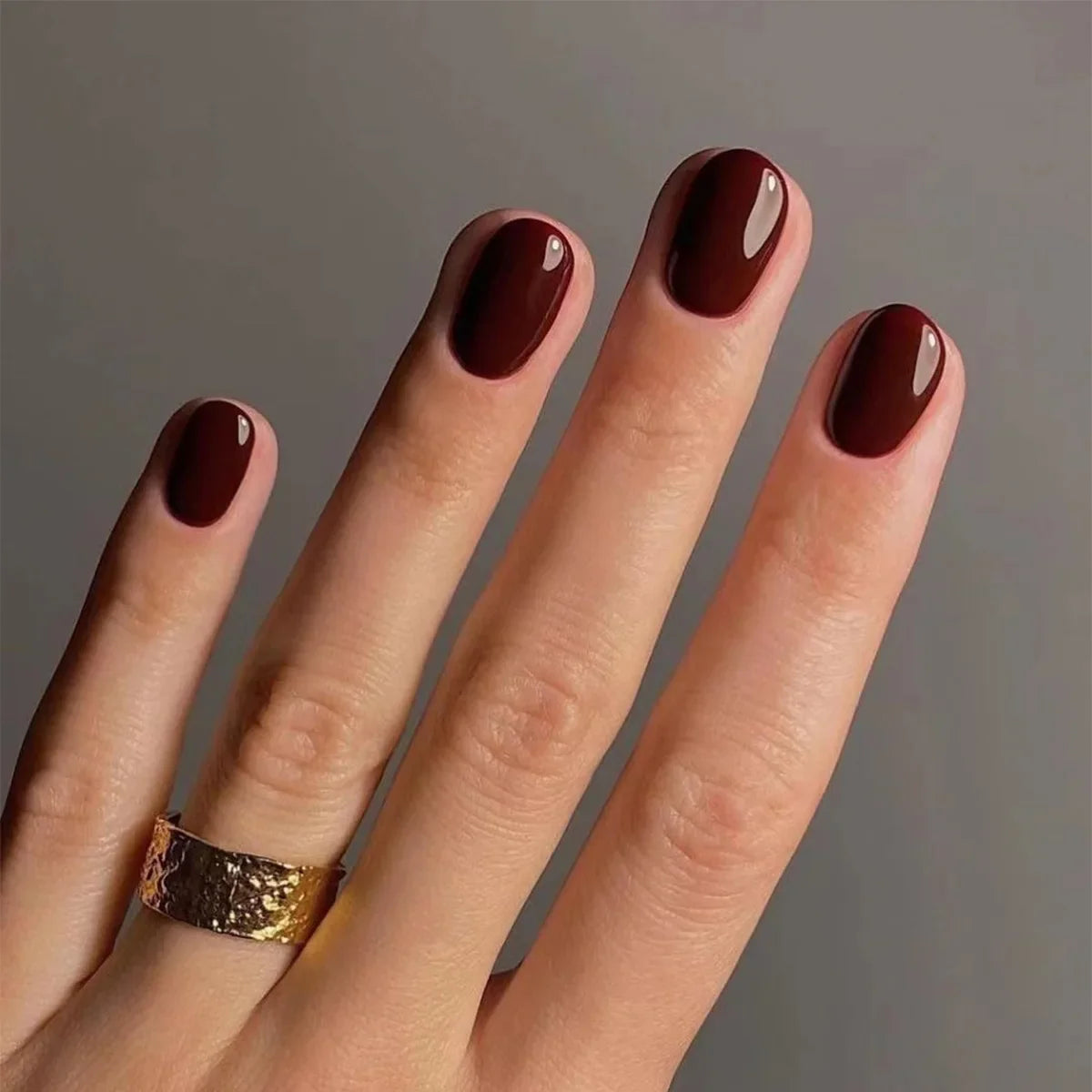 Glossy Acrylic Press On Nails-43