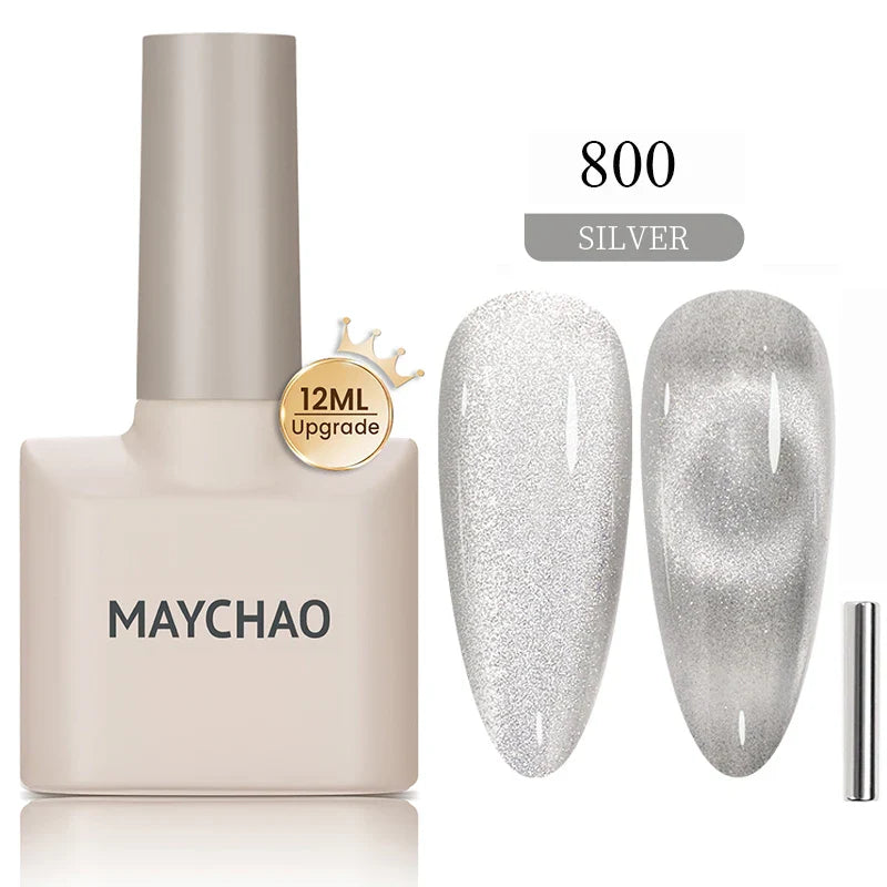 Maychao 12ml Cat Eye Gel Nail Polish Rainbow Effect-37