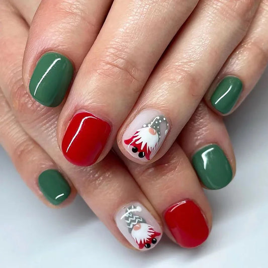 Santa Claus Fake Nail Tips - Festive Nail Art-0